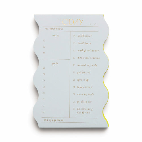 Wavy Daily Notepad Checklist