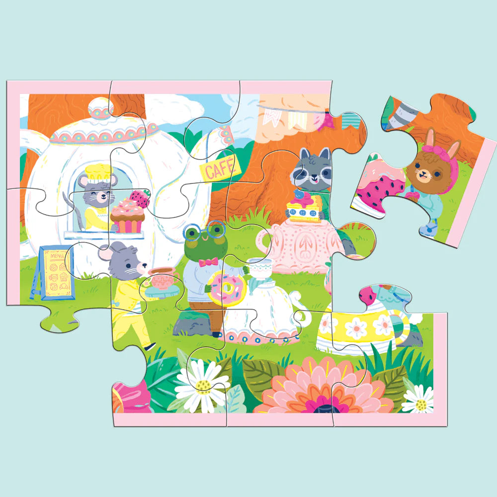 12pc Pouch Puzzle - Tea Party