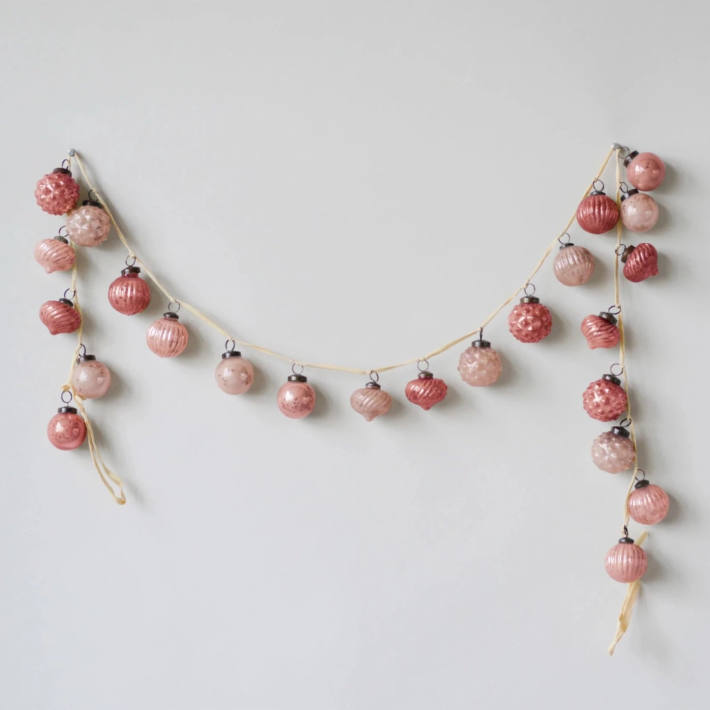 Pink Mercury Glass Garland
