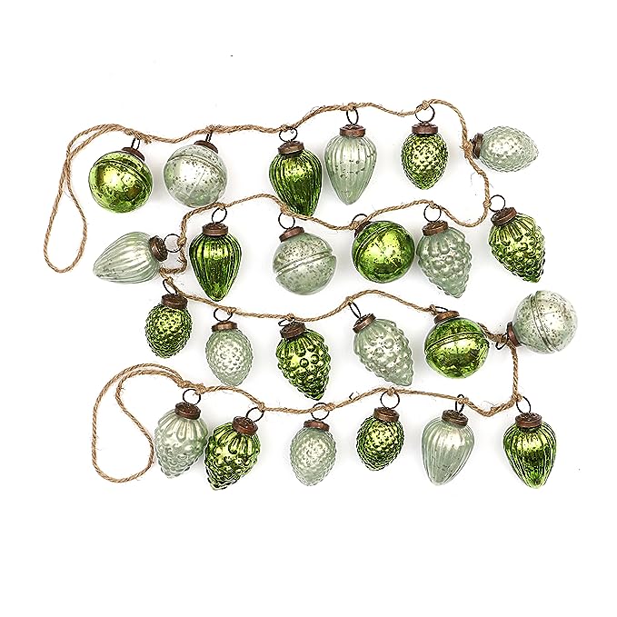 72" Mercury Glass Ornament Garlands