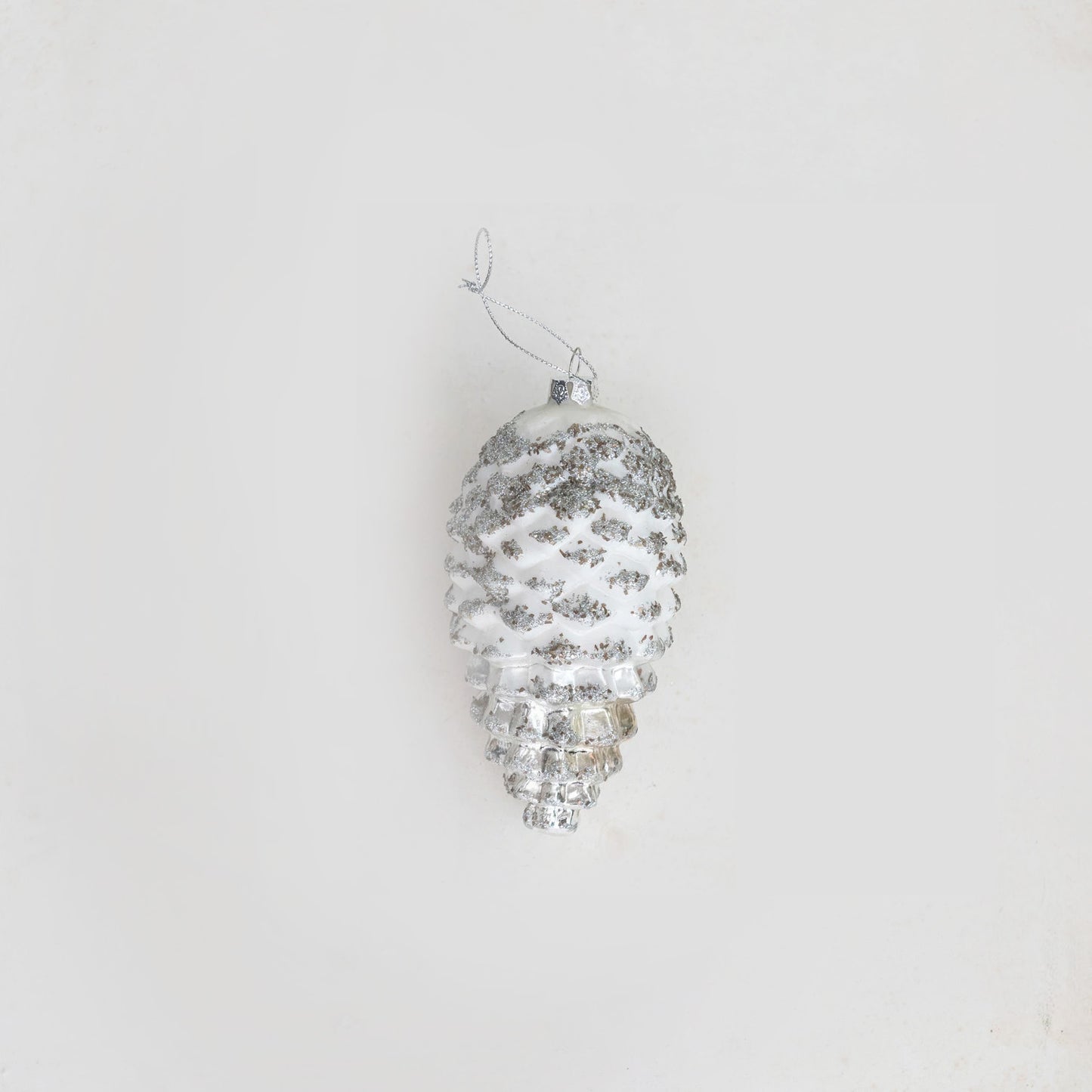 Glitter Glass Pinecone Ornament