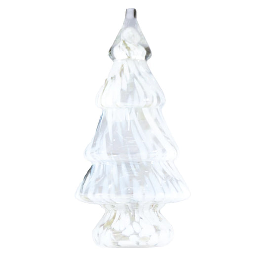 Confetti Glass Christmas Tree Shaped Jar with Lid