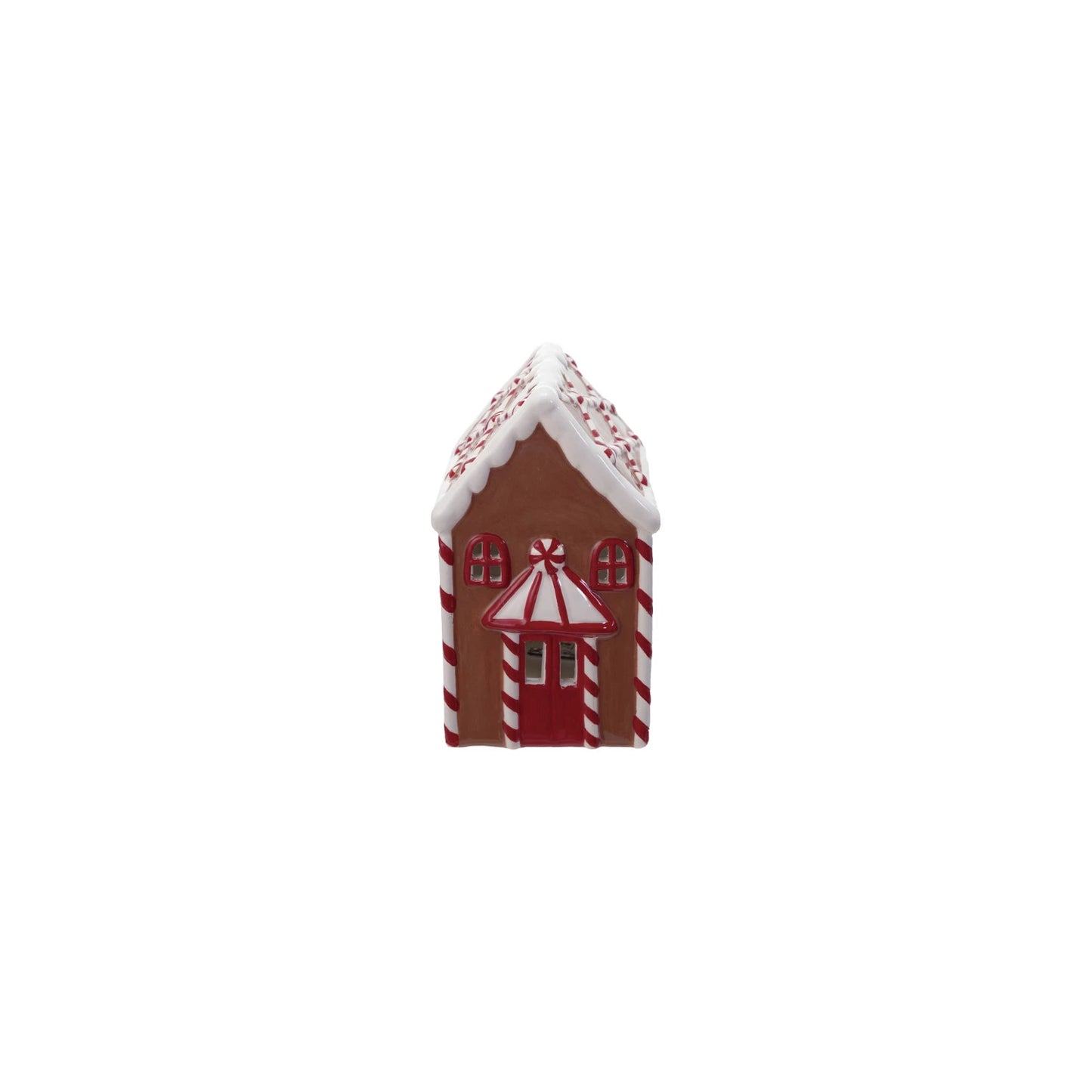 Painted Ceramic Gingerbread House with LED Light