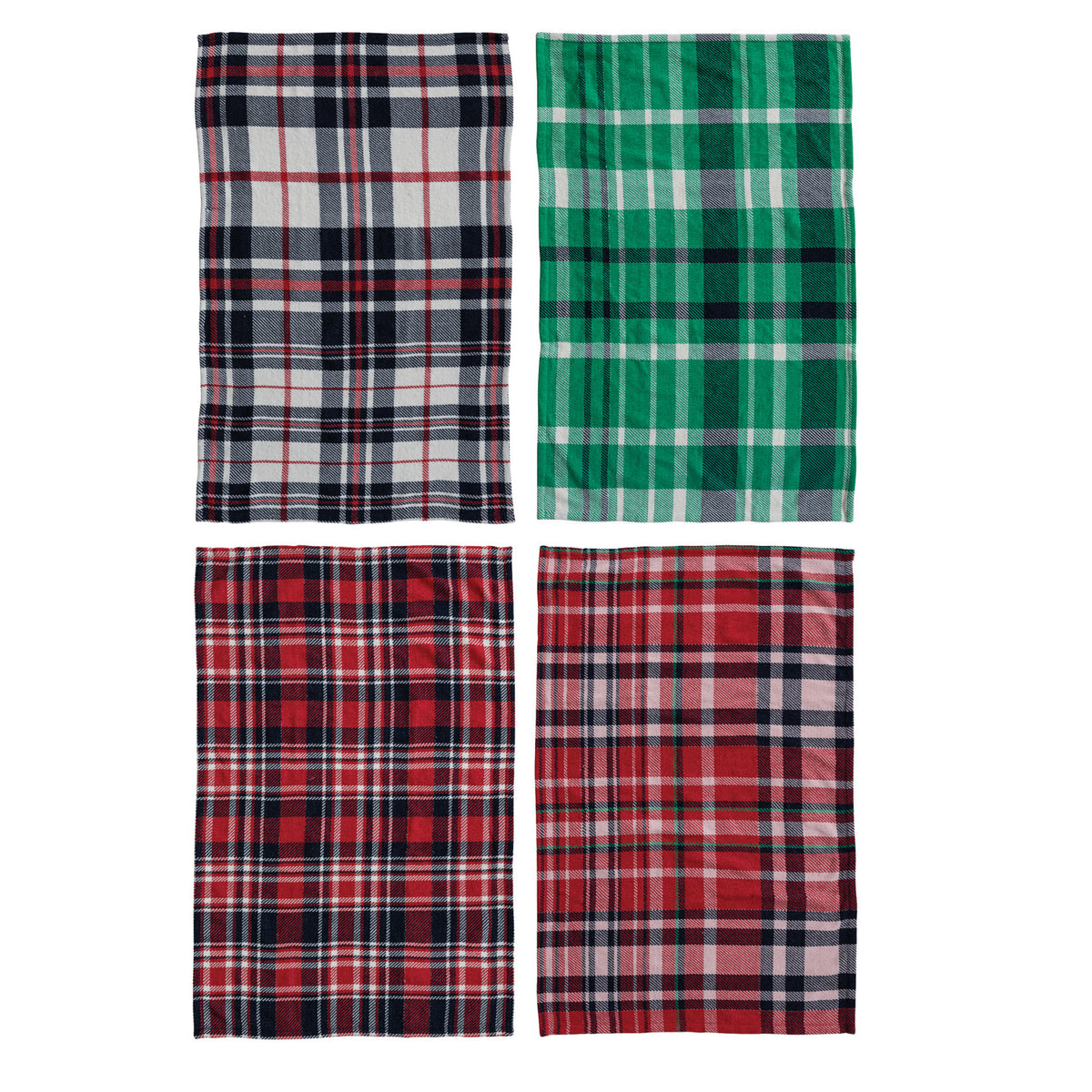 Plaid Woven Brushed Microfibre Tea Towel