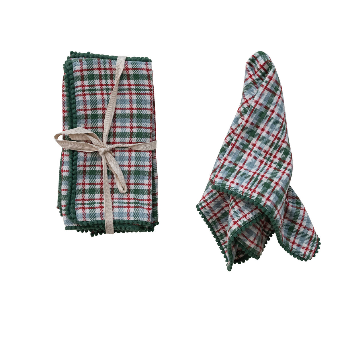 Plaid Cotton Napkin Set of 4