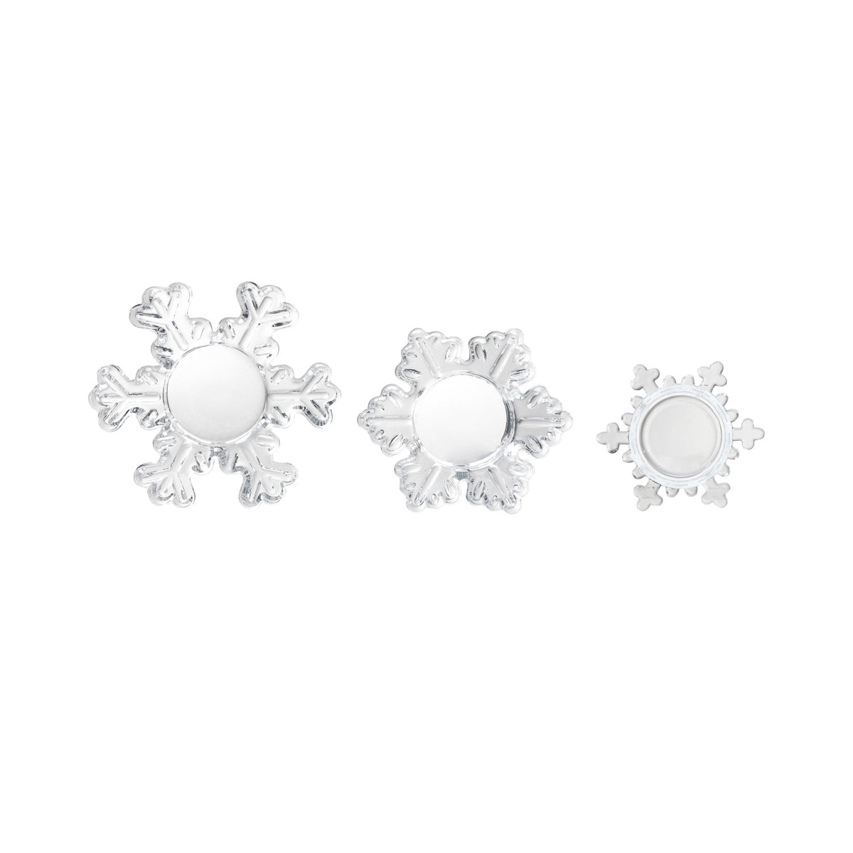 Glass Snowflake Shaped Tealight Holder