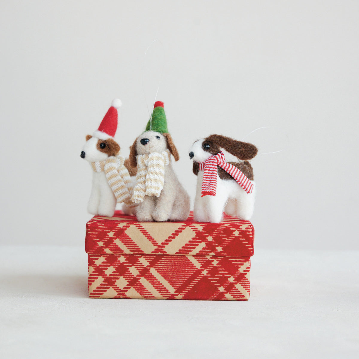 Cozy Wool Felt Dog Ornament