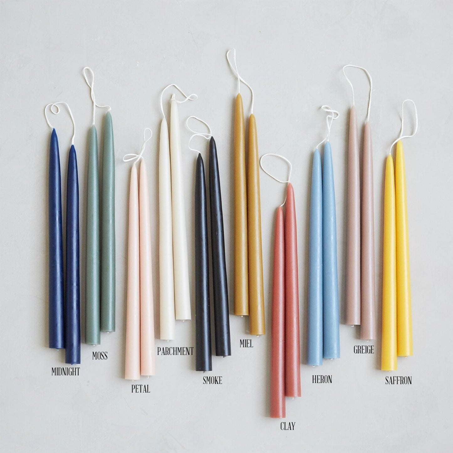 The Floral Society Dipped Taper Candles 12"