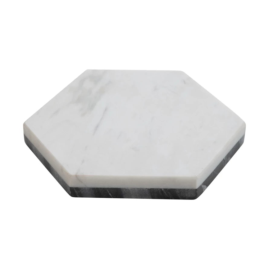 Reversible Hexagon Marble Cutting Board