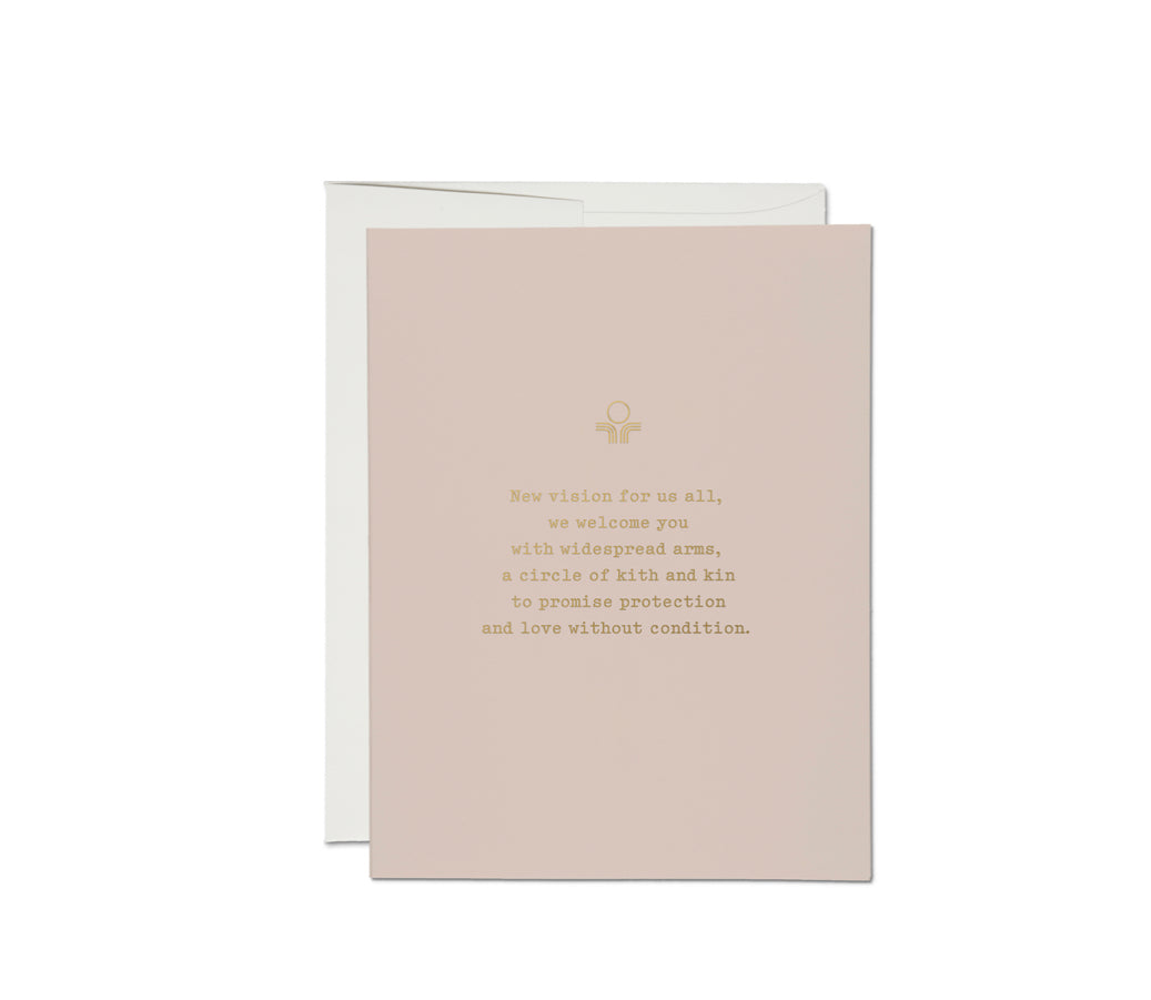 Widespread Arms Greeting Card