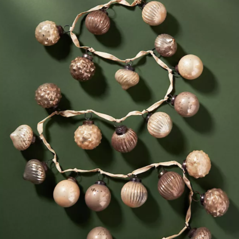 72" Mercury Glass Ornament Garlands