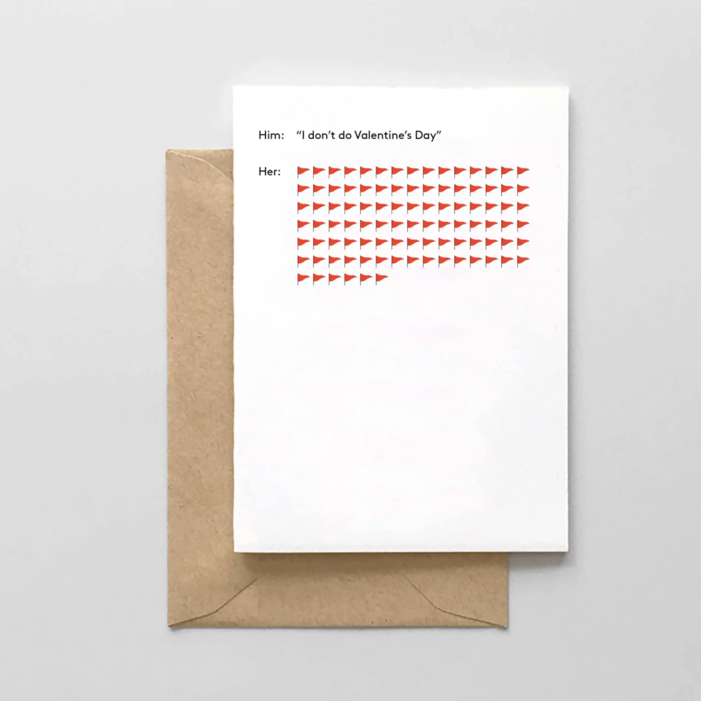 Valentine's Day Red Flag Card