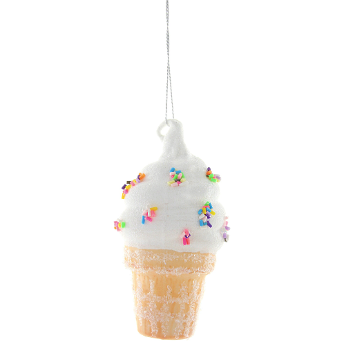 Soft Serve Ice Cream Cone Ornament