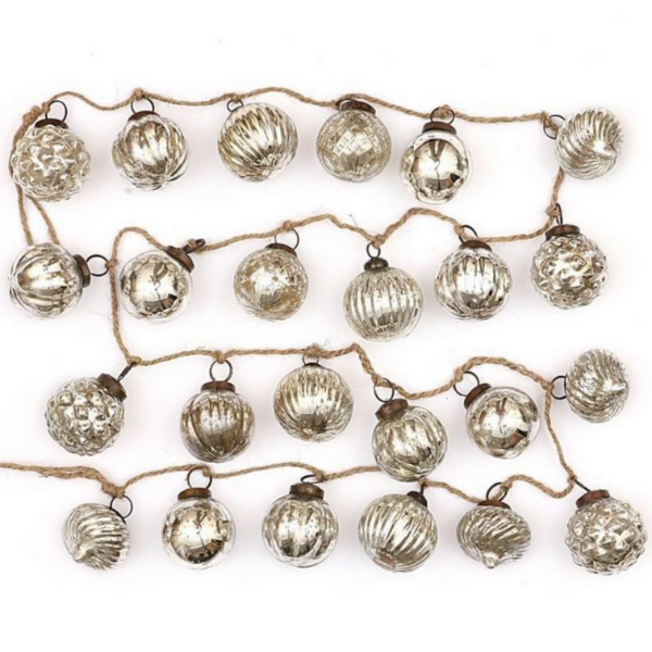 72" Mercury Glass Ornament Garlands