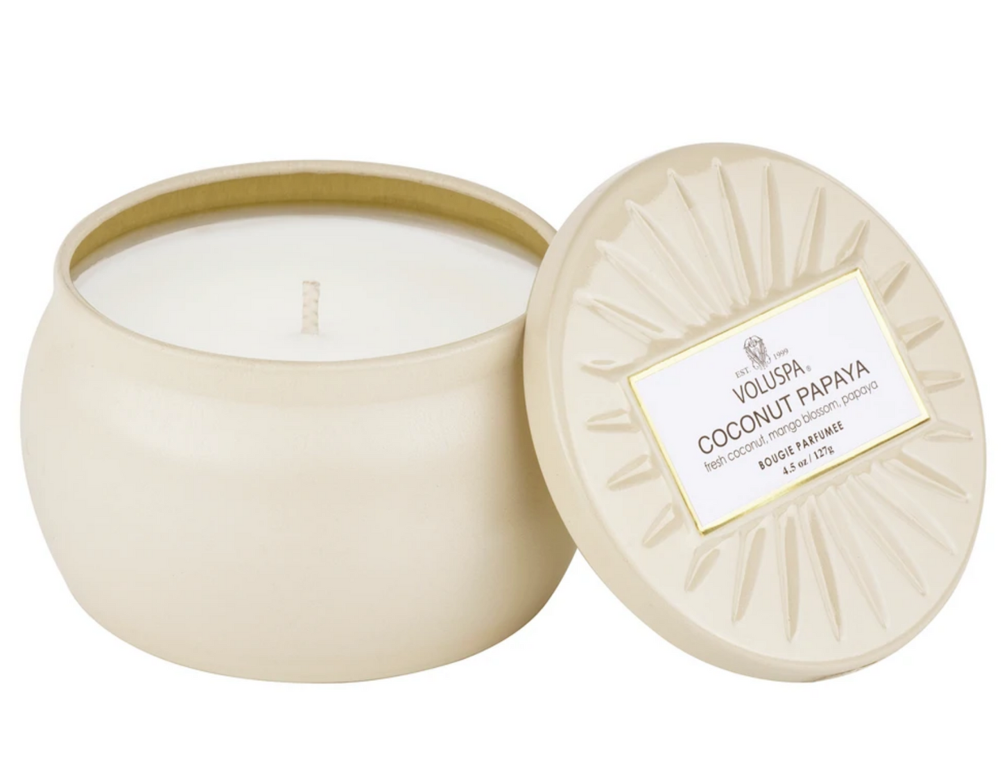 Voluspa Coconut Papaya Candle- Mini Tin