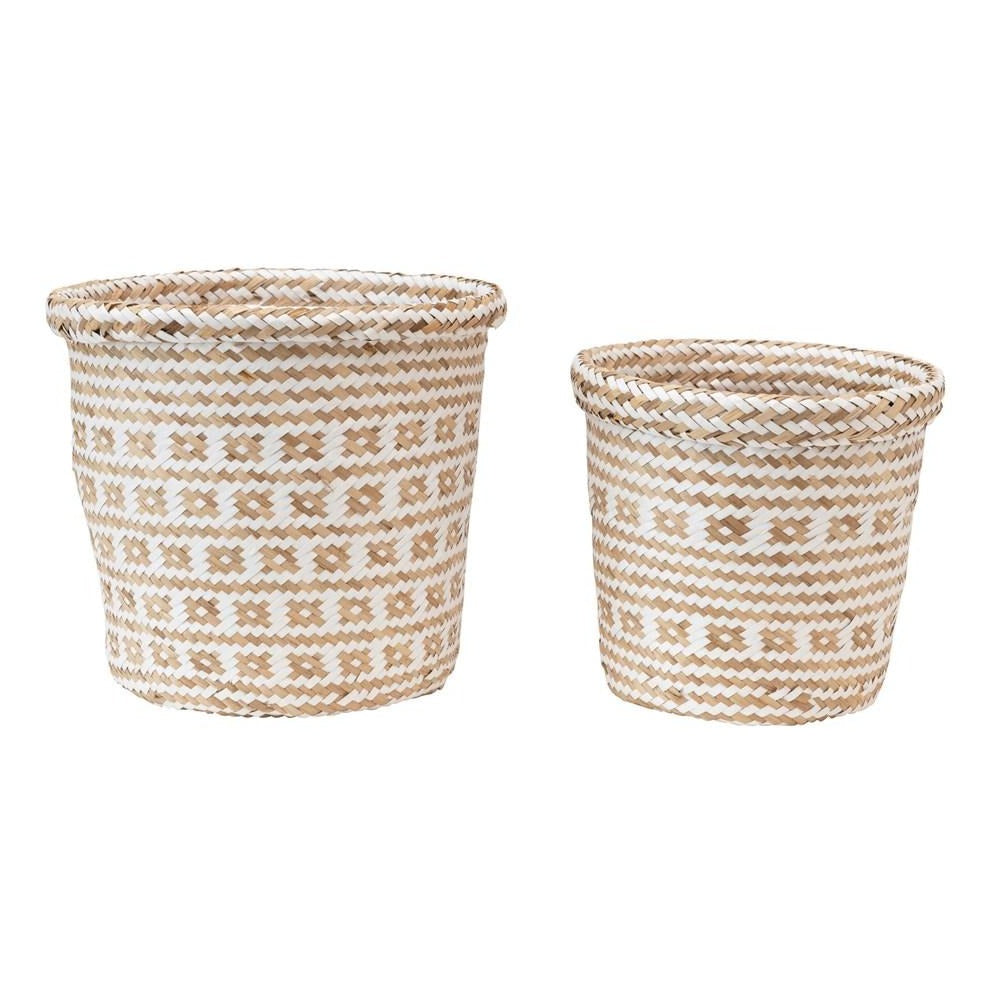 Woven Seagrass & Paper Baskets