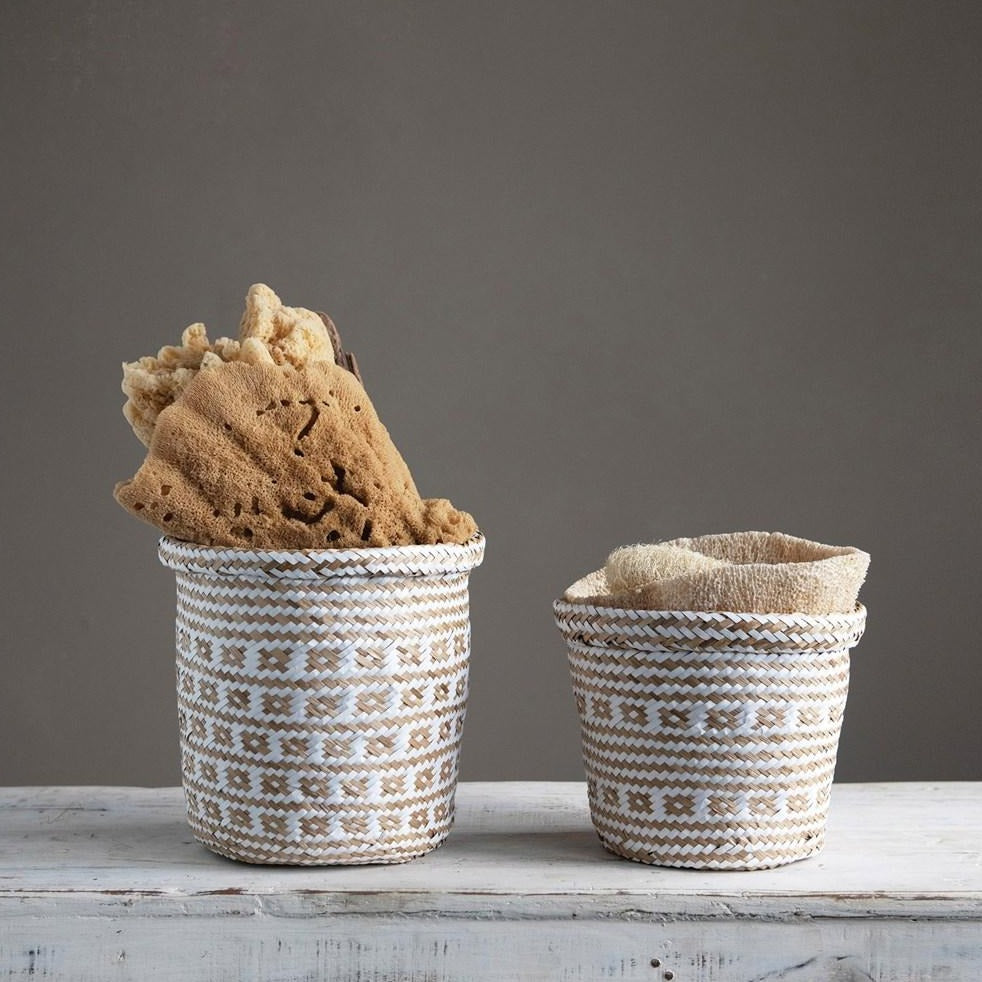 Woven Seagrass & Paper Baskets