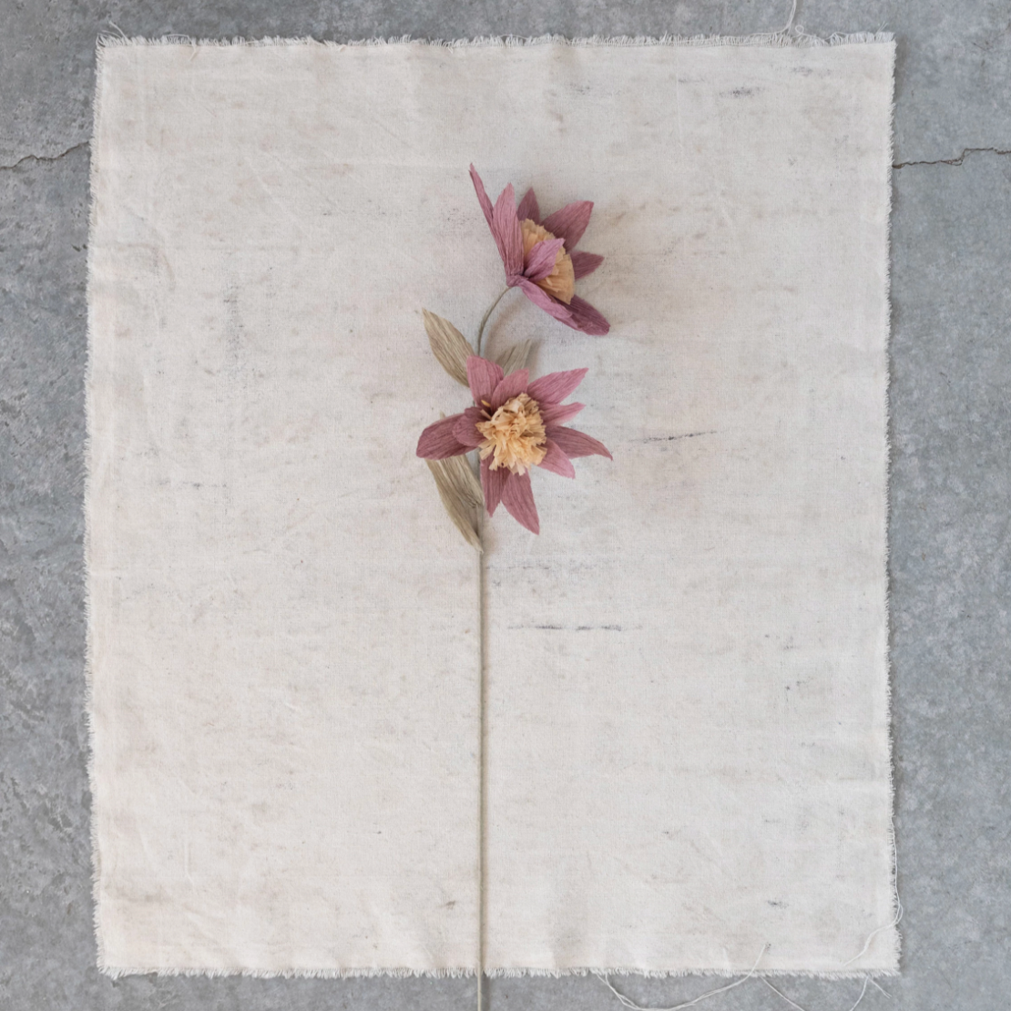 Purple Paper Flower Spray