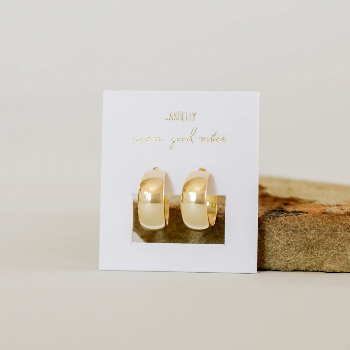 Gold Hoops - Wide