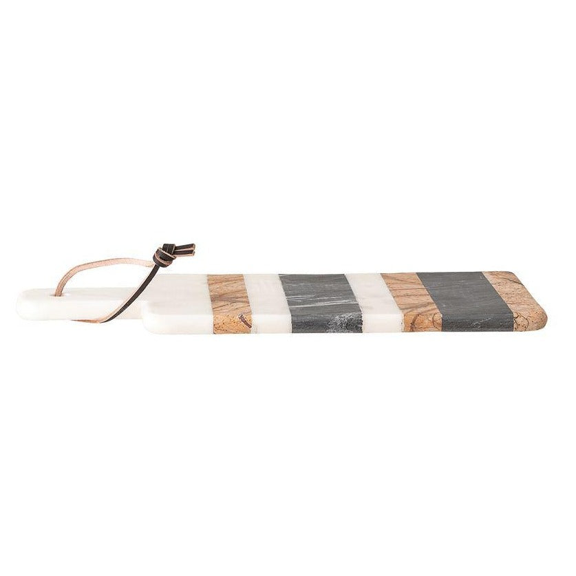 Marble + Wood Striped Cutting Board