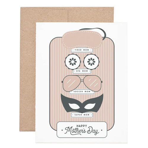 Masks of Mom, Mother's Day Card