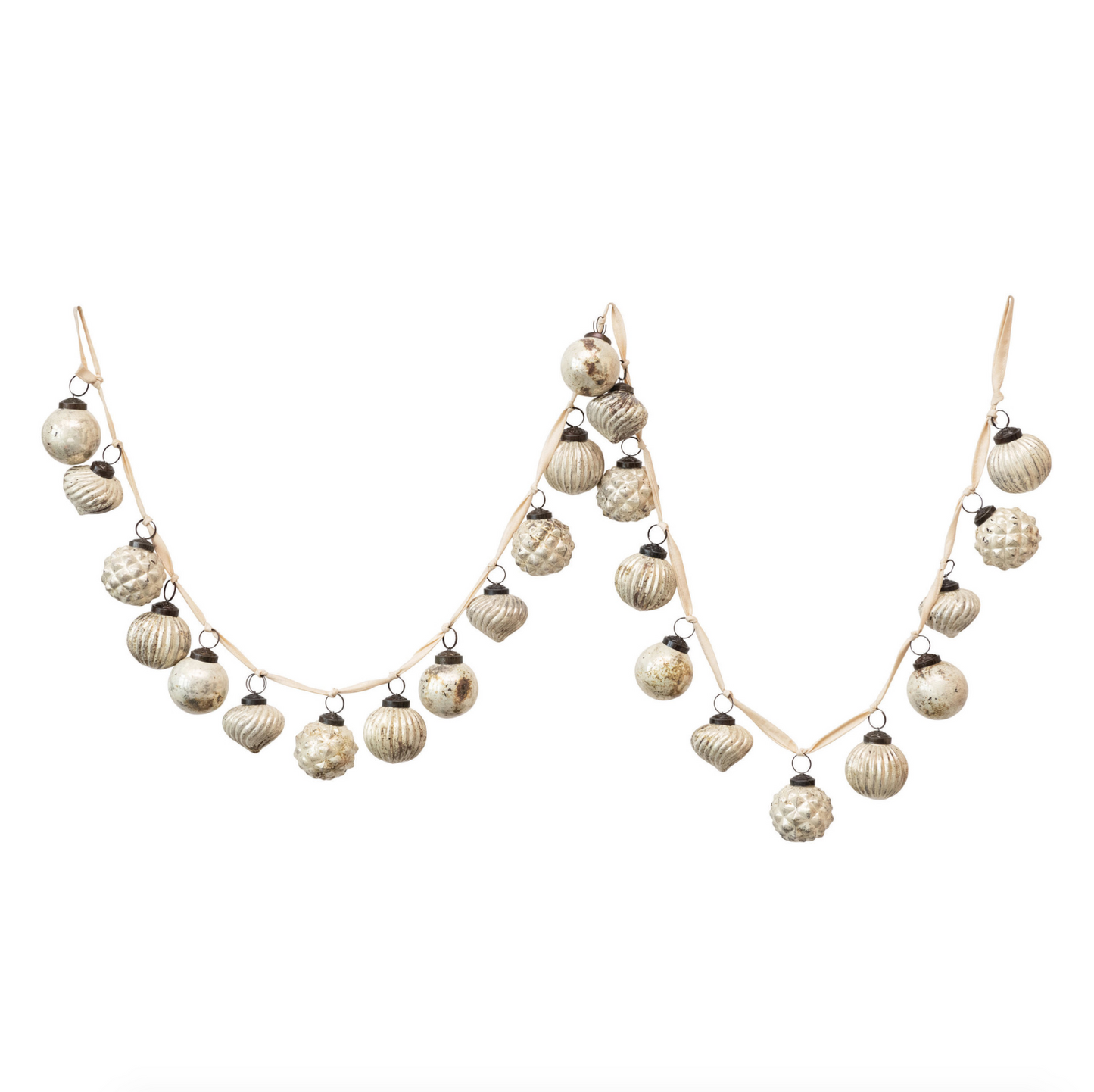 Matte White Mercury Glass Garland