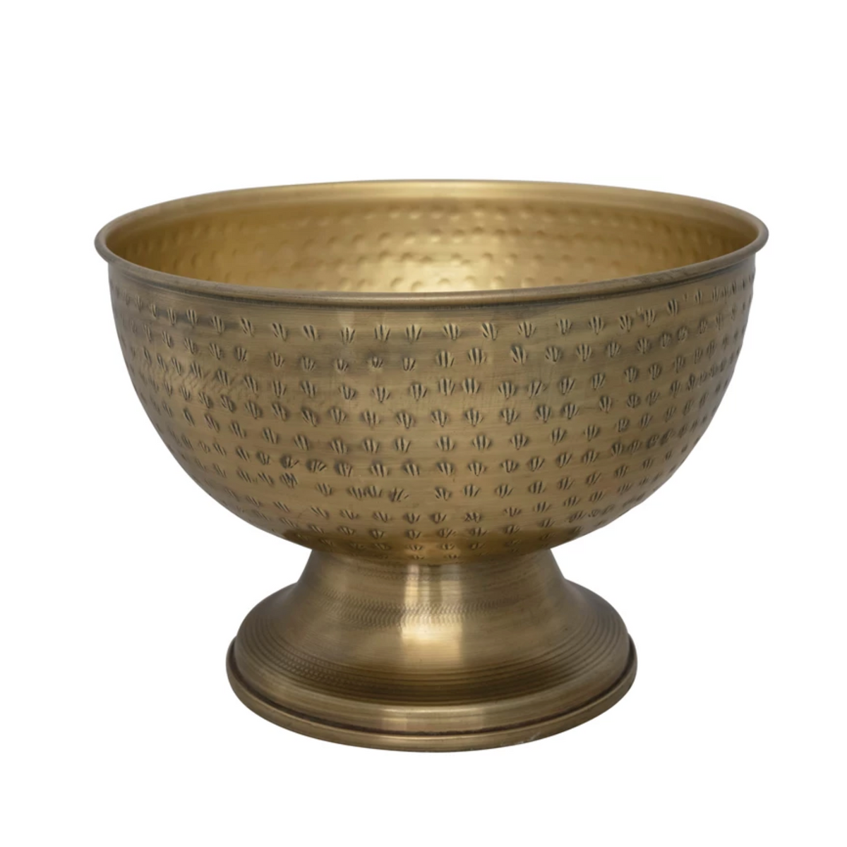 Folk Brass Footed Bowl