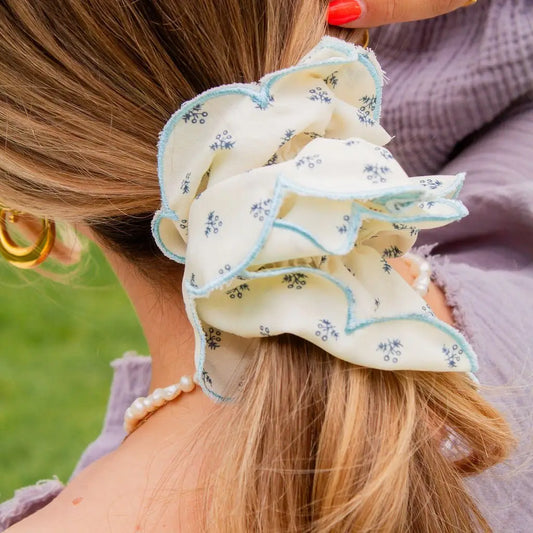 Scallop Double Ruffle Scrunchie