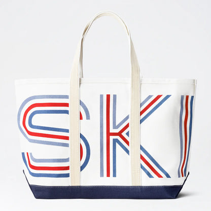 Retro Ski Canvas Tote Bag