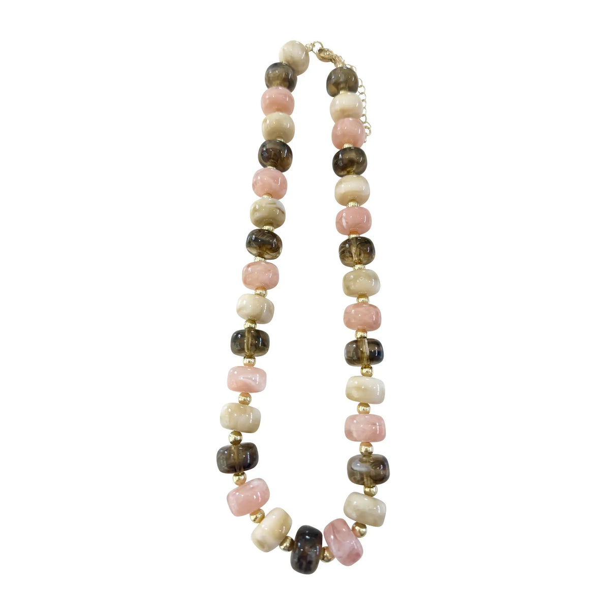 Kenny Chunky Beaded Necklace - Neutral