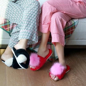 Amor Red Slippers