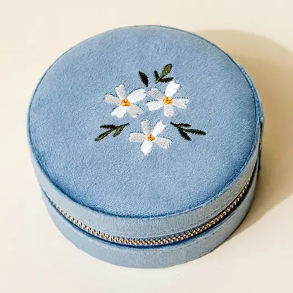 Round Velvet Jewelry Case