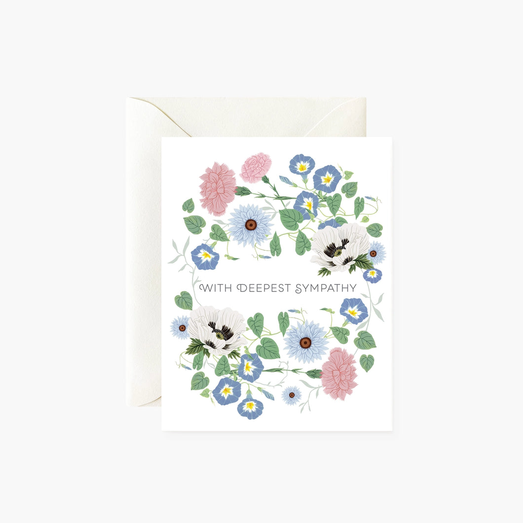Floral Sympathy Greeting Card