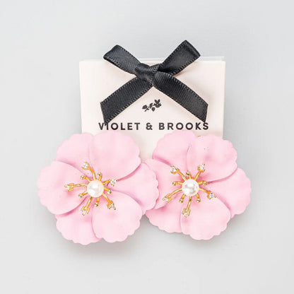Poppy Big Bloom Enamel Earrings