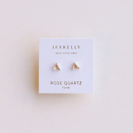 Rose Quartz // Love  // Mini Gem Earrings