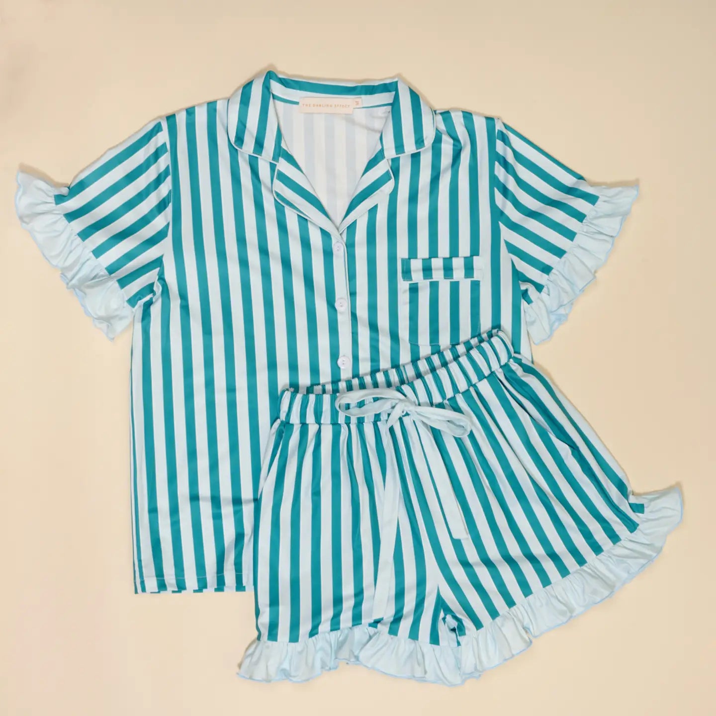 Sicily Stripes Teal Pajama Set
