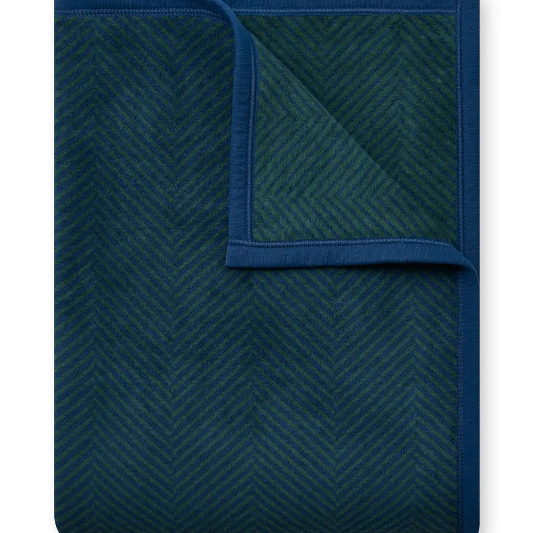 ChappyWrap Harborview Herringbone Blue Spruce Blanket
