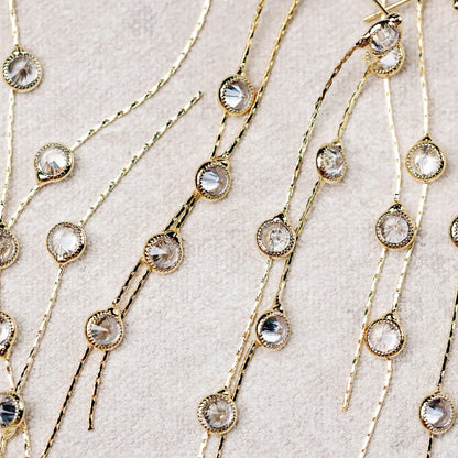 Gold and Crystal Minimalist Duster Drops