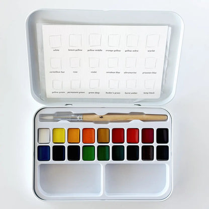 Watercolor Paint Set 18 Colors w/ Brush