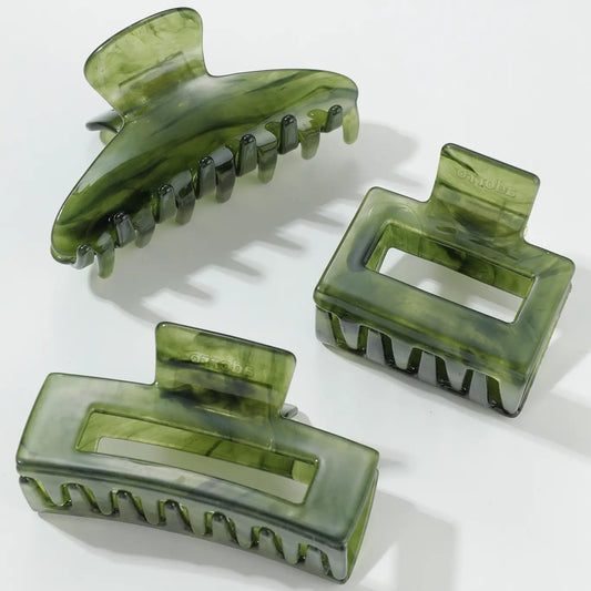 Jade Green Small Assorted Claw Clips