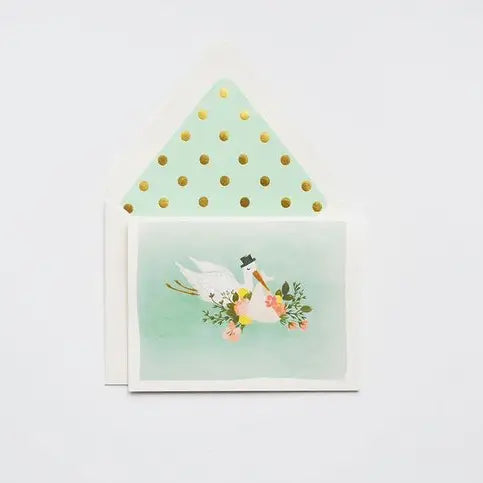 Baby Stork Mint Card