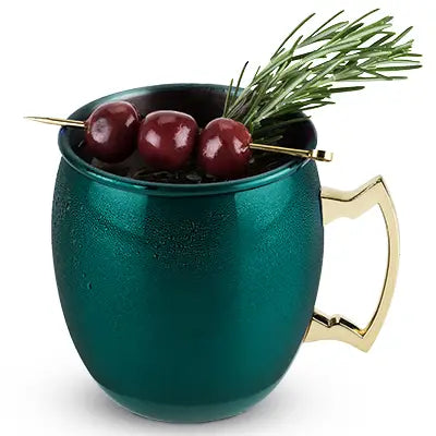 Stainless Steel Mule Mug with Gold Handle