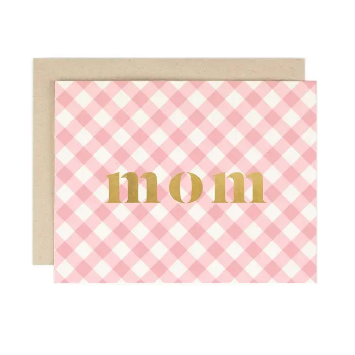 Gingham Mother's Day Card