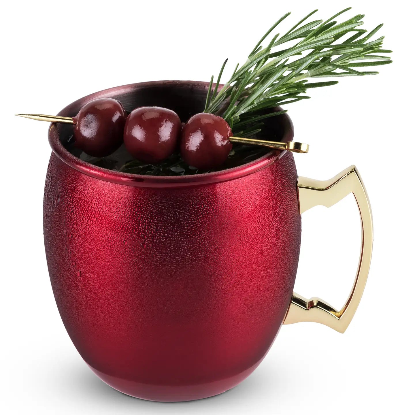 Stainless Steel Mule Mug with Gold Handle