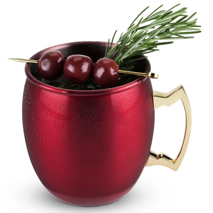 Stainless Steel Mule Mug with Gold Handle
