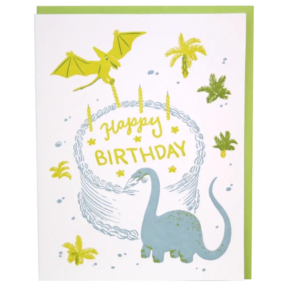 Dinosaur Bakers Birthday Card
