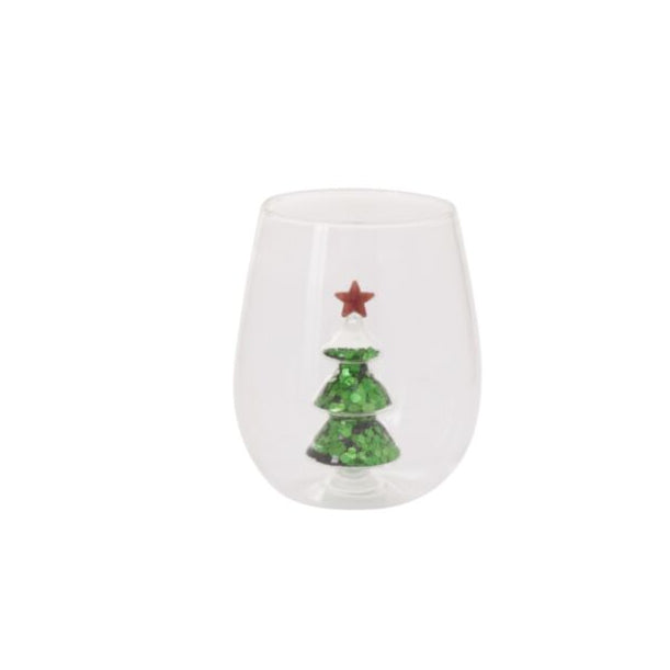 Glitter Tree Glass