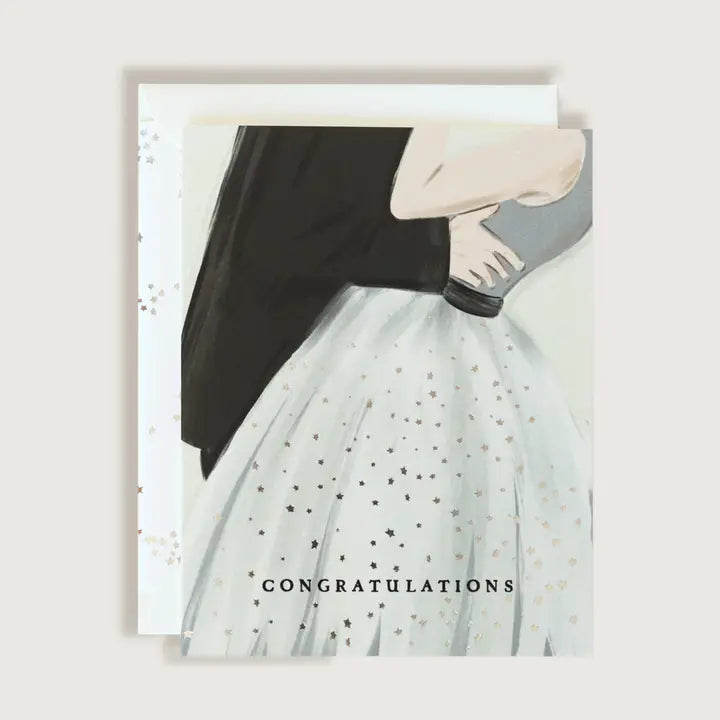 Congratulations Couple Dress and Tux Card