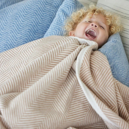 Chappywrap Harborview Herringbone Tan Blanket