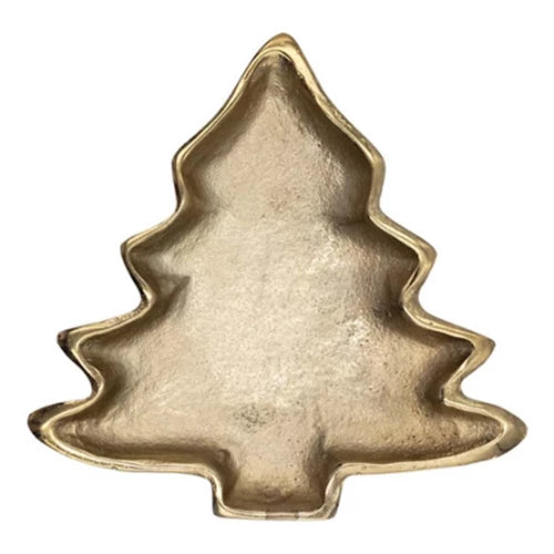 Gold Aluminum Tree Shaped Dish